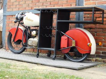 Vintage Motorcycle Bar Table / Wine Bar – Industrial Eye-Catcher – approx. 225 cm wide