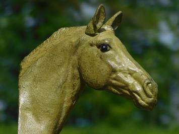 Set van 2 Paardenbeelden - olijfgroen - boekensteunen