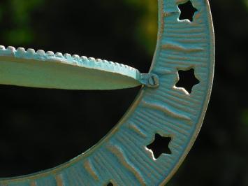 Elegant Sundial - 40 cm - Turquoise - Cast Iron